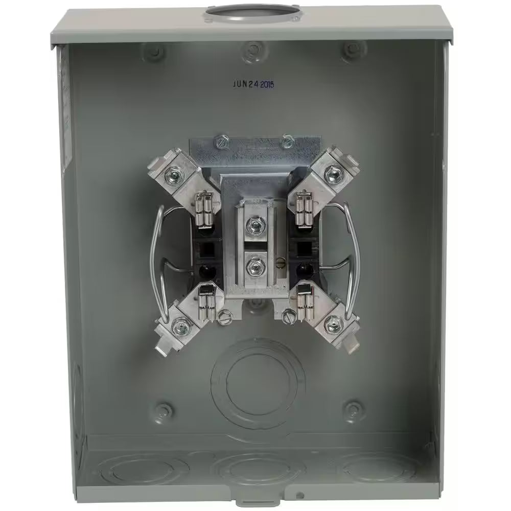 200 Amp Ringless-Horn Bypass Overhead or Underground Meter Socket with Tri-Plex Grounding