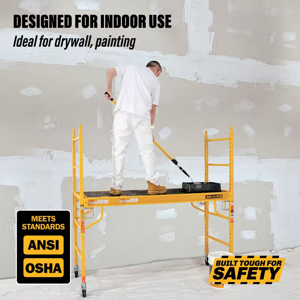 Safeclimb 6 Ft. Baker Scaffold with Platform and Included Trap Door, 1250 Lbs. Load Capacity