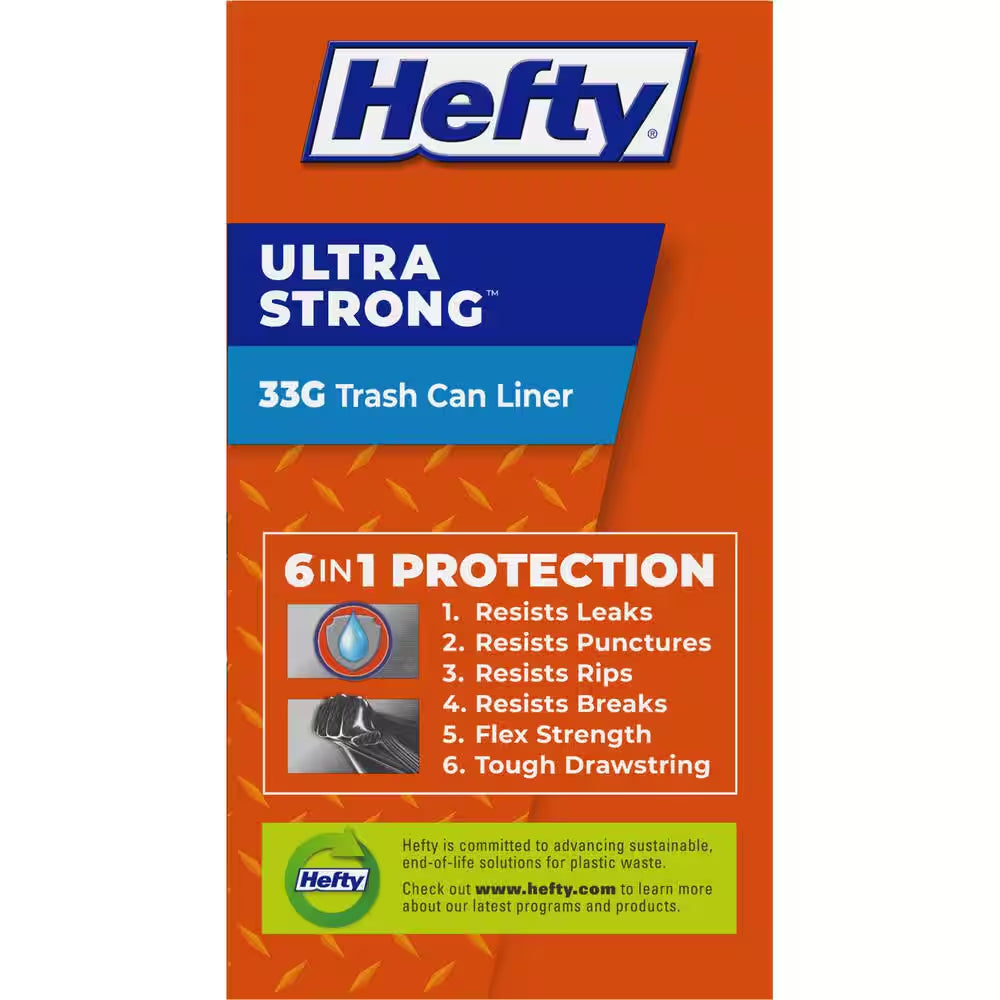 Ultra Strong Draw String 33 Gal. Trash Bags (50-Count)