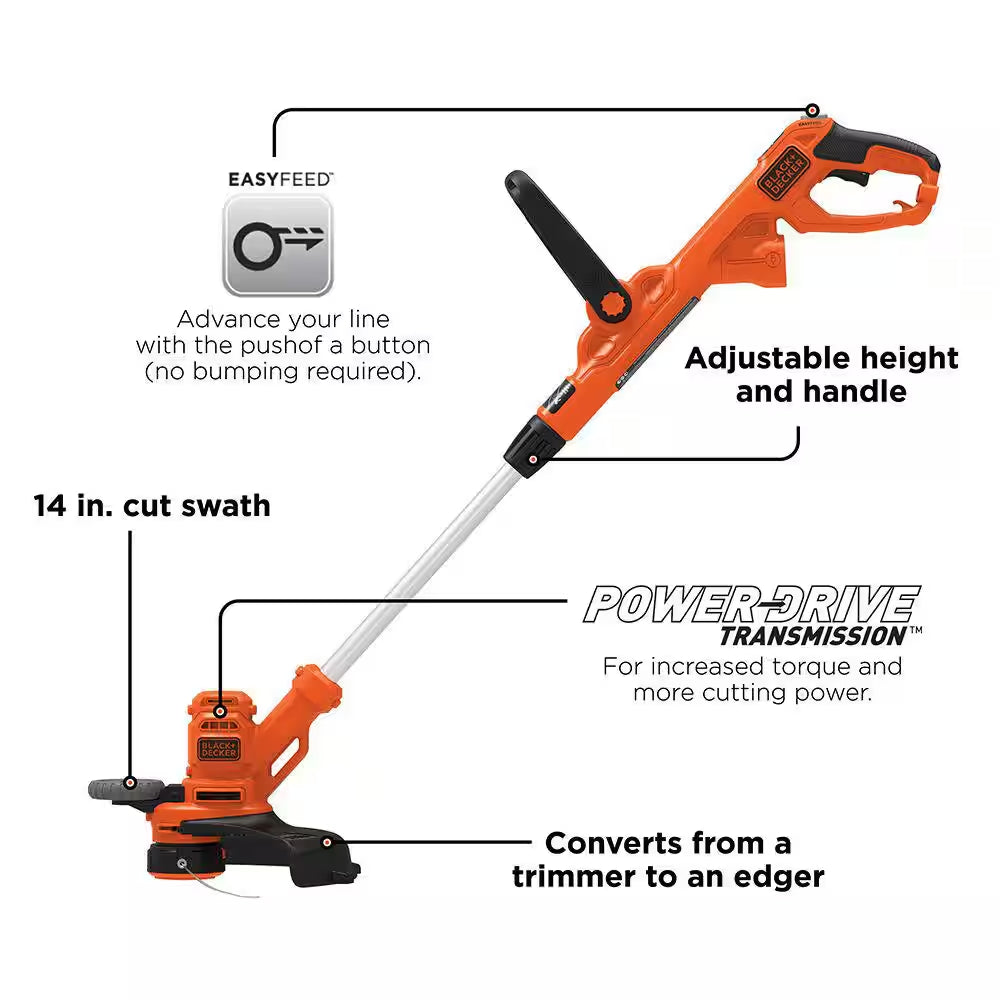 20 In. 13 AMP Corded Electric Walk behind Push Lawn Mower and 14 In. 6.5 Amp Corded Single Line String Trimmer/ Edger