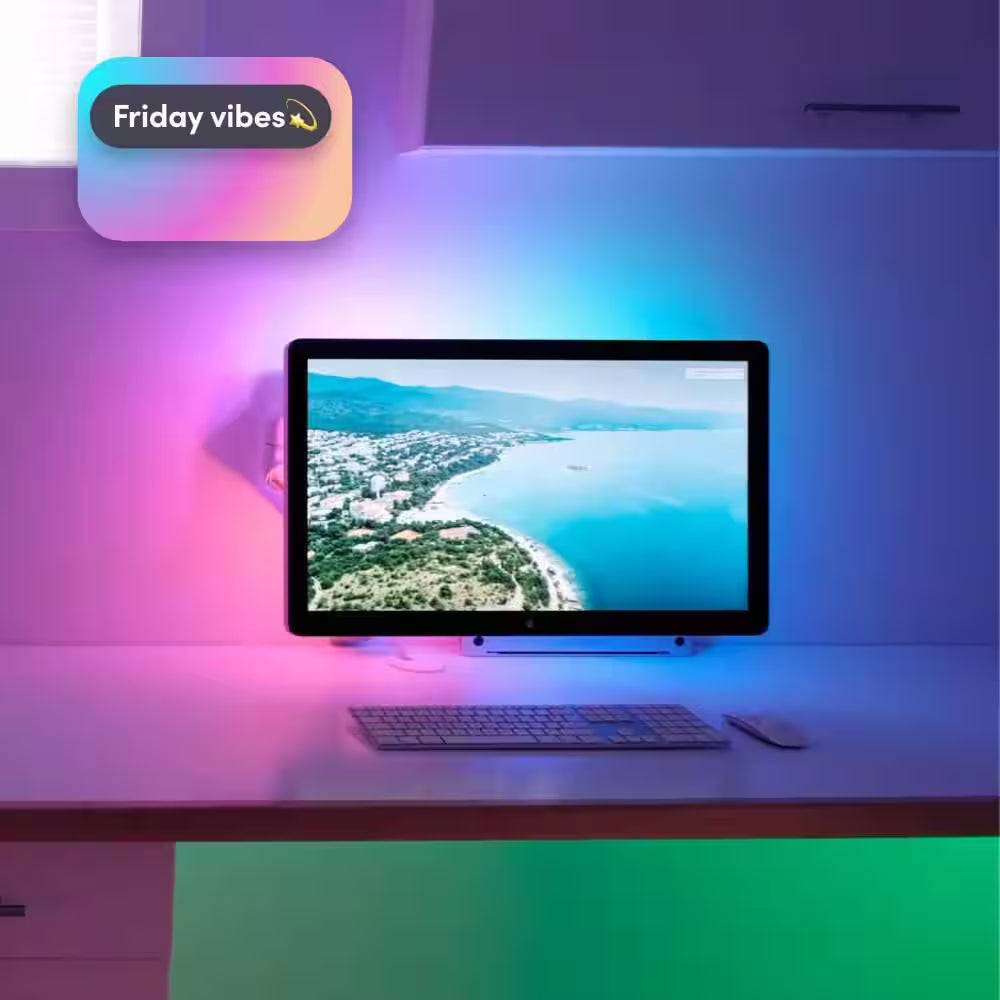 120 In. Smart Multi-Color RGB+W Wi-Fi Plug-In LED Strip Light Kit, Works with Alexa/Hey Google/Homekit/Siri
