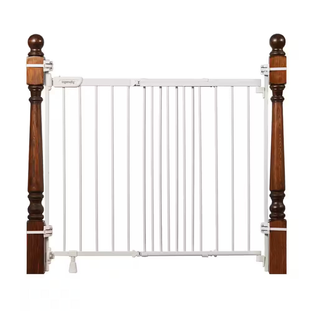 Stairway plus 46W Series Safety Pet and Baby Gate, 32 In. - 48 In. Wide, 32.5 In. Tall, Pressure or Hardware Mounted