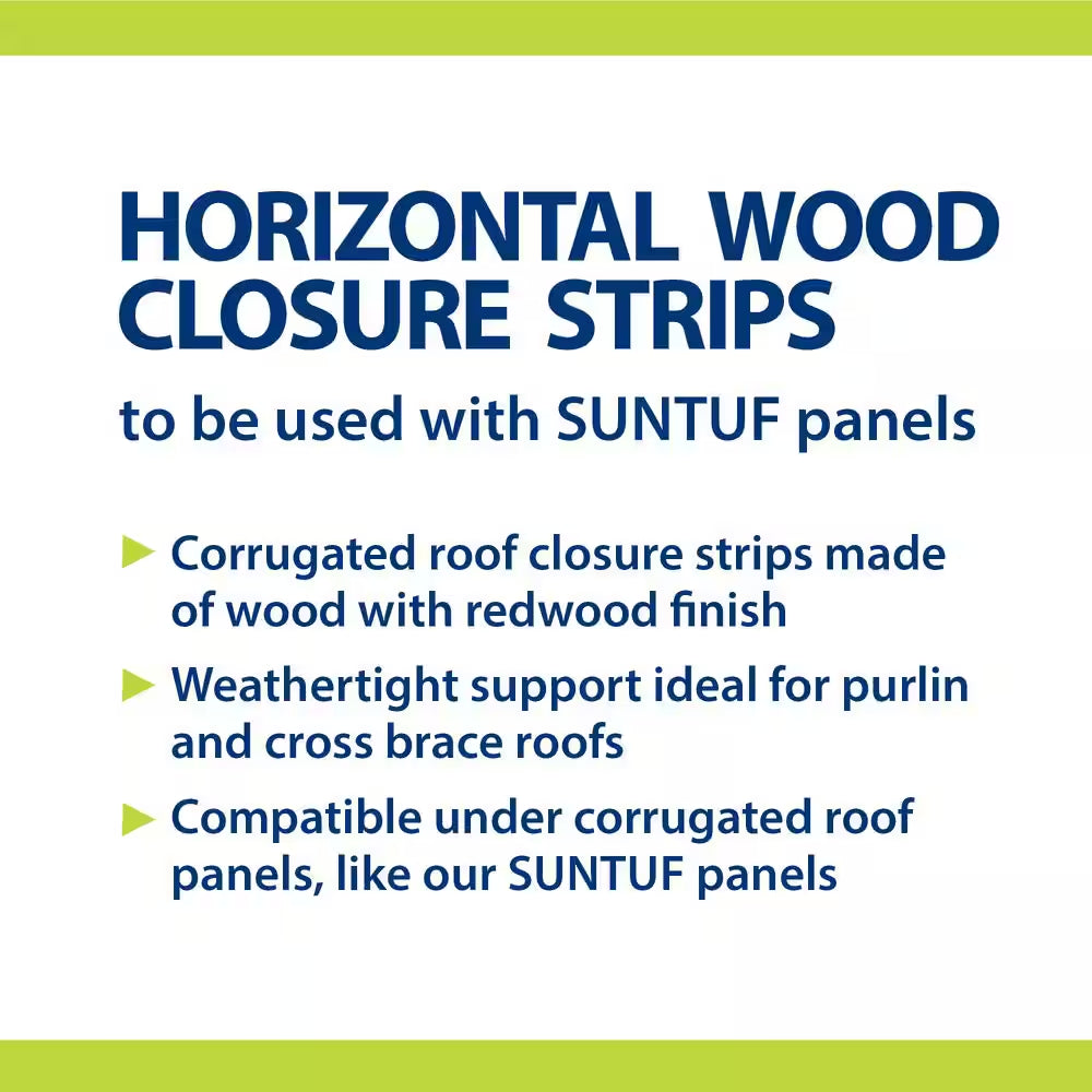 24 In. Horizontal Wood Roof Closure Strips (5-Pack)