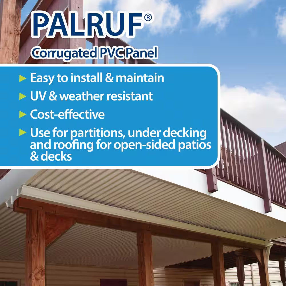 26 In. X 6 Ft. Corrugated PVC Roof Panel in Green