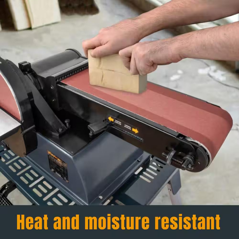 6 In. X 48 In. 120-Grit Aluminum Oxide Sanding Belt for Bench Belt Sander (10-Pack)