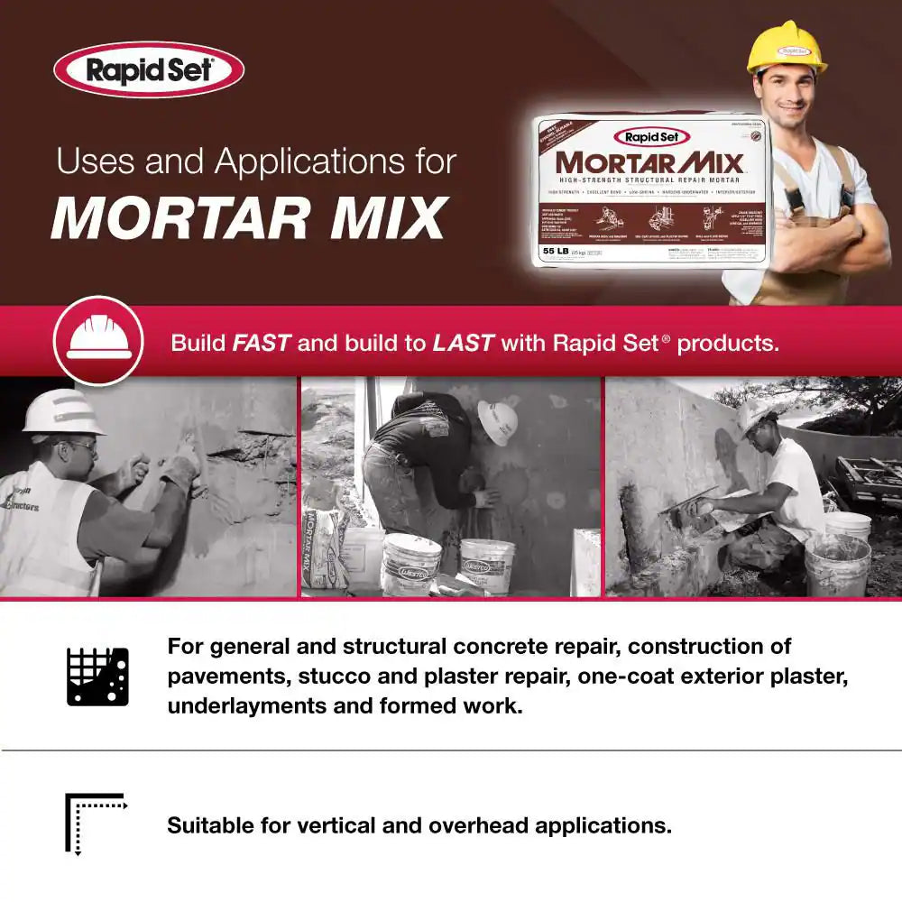 55 Lbs. High-Performance, Fast-Setting Mortar Mix