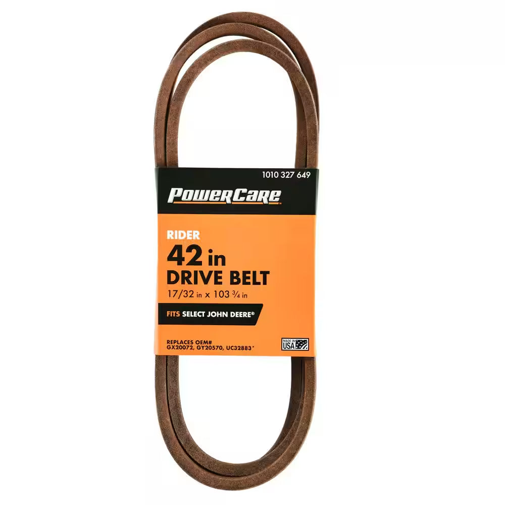Drive Belt for 42 In. Cut John Deere Mowers, Replaces OEM Numbers GX20072, GY20570