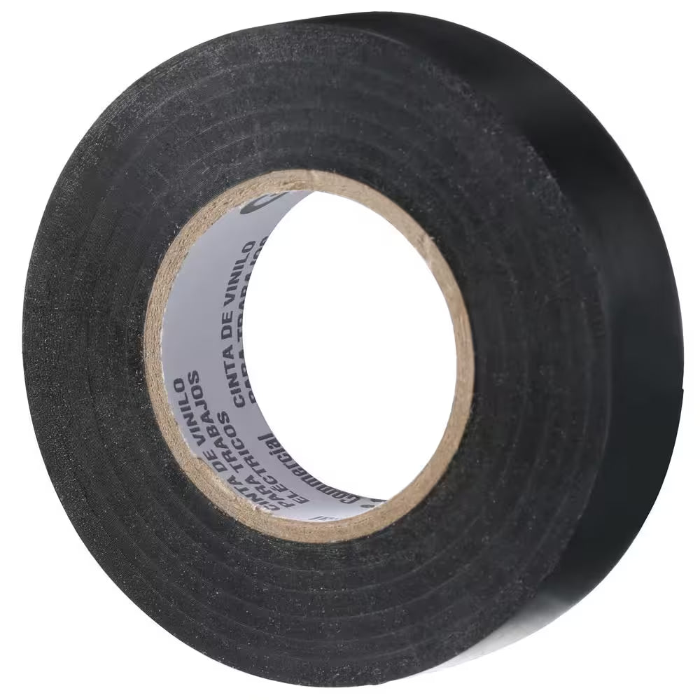 0.75 In. X 60 Ft. 7 Mil Vinyl Electrical Tape - Black (10-Pack)