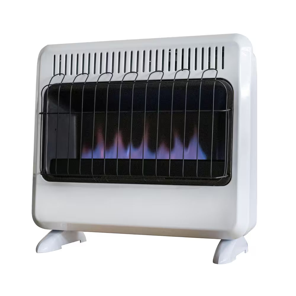 30,000 BTU Vent Free Blue Flame Natural Gas or Propane Dual Fuel Space Heater