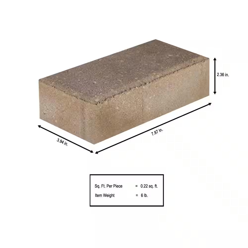 Holland 7.75 In. X 4 In. X 2.25 In. Sand Brown Charcoal Concrete Paver