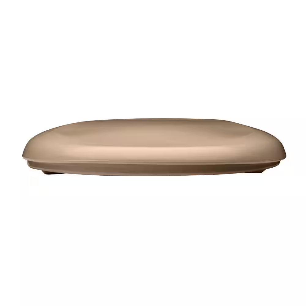 Elongated Soft Close Plastic Removes for Easy Cleaning and Never Loosens Toilet Seat in Mexican Sand
