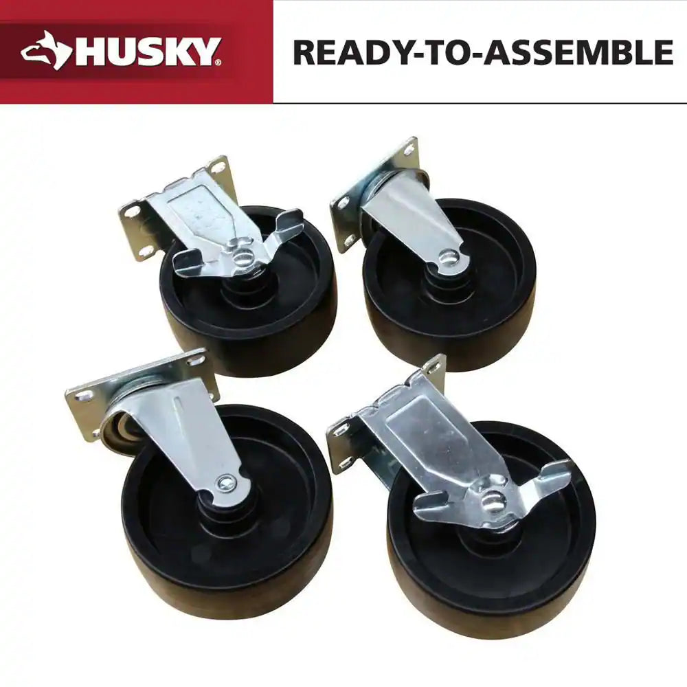 5 In. Caster Kit for Ready-To-Assemble Steel Garage Base Cabinets