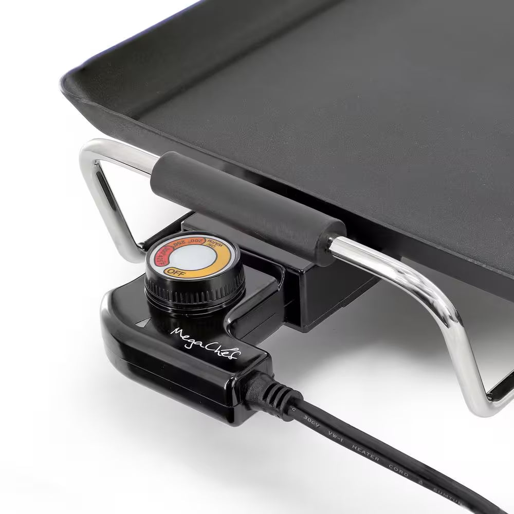 252Sq. In. Black Electric Indoor Grill with Drip Tray and Non-Stick Coating
