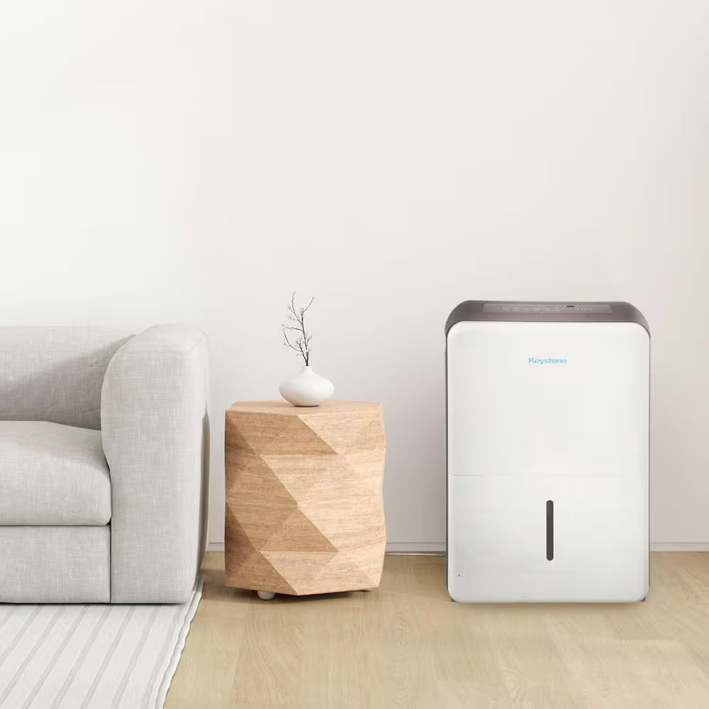 22 Pt. 1,500 Sq. Ft. Portable Dehumidifier for Large Rooms in White with Auto-Shutoff and Timer