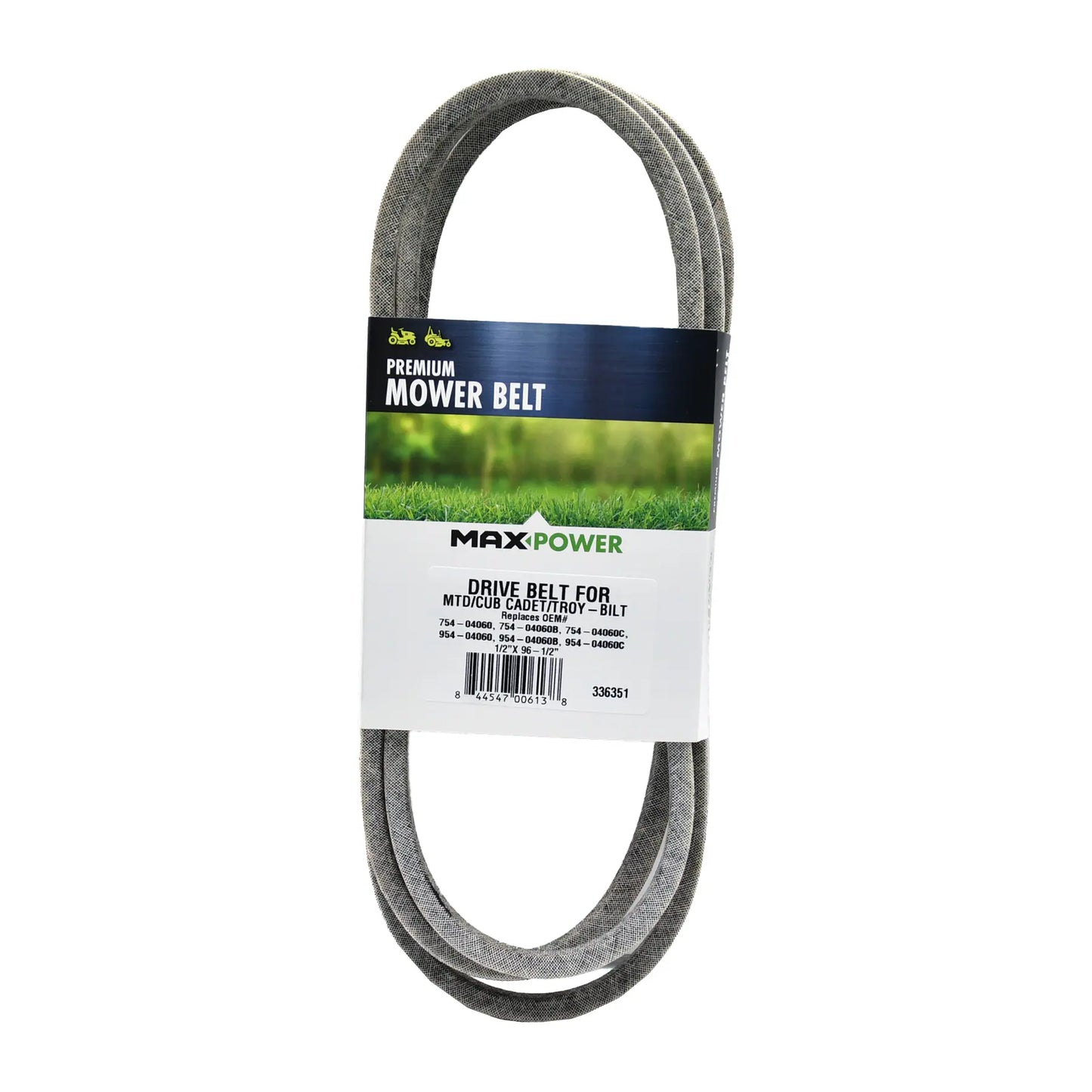 1/2-In X 96.5-In Drive Belt, for 42-In Riding Lawn Mowers , Replaces OEM Part Number 754-04060,754-04060B,754-04060C,954-04060,954-04060B