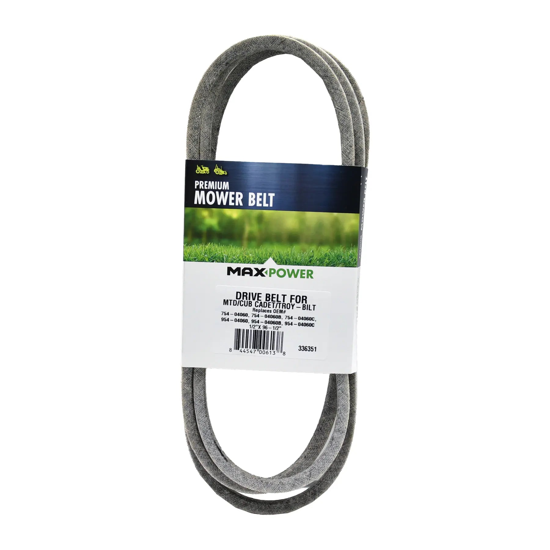 1/2-In X 96.5-In Drive Belt, for 42-In Riding Lawn Mowers , Replaces OEM Part Number 754-04060,754-04060B,754-04060C,954-04060,954-04060B