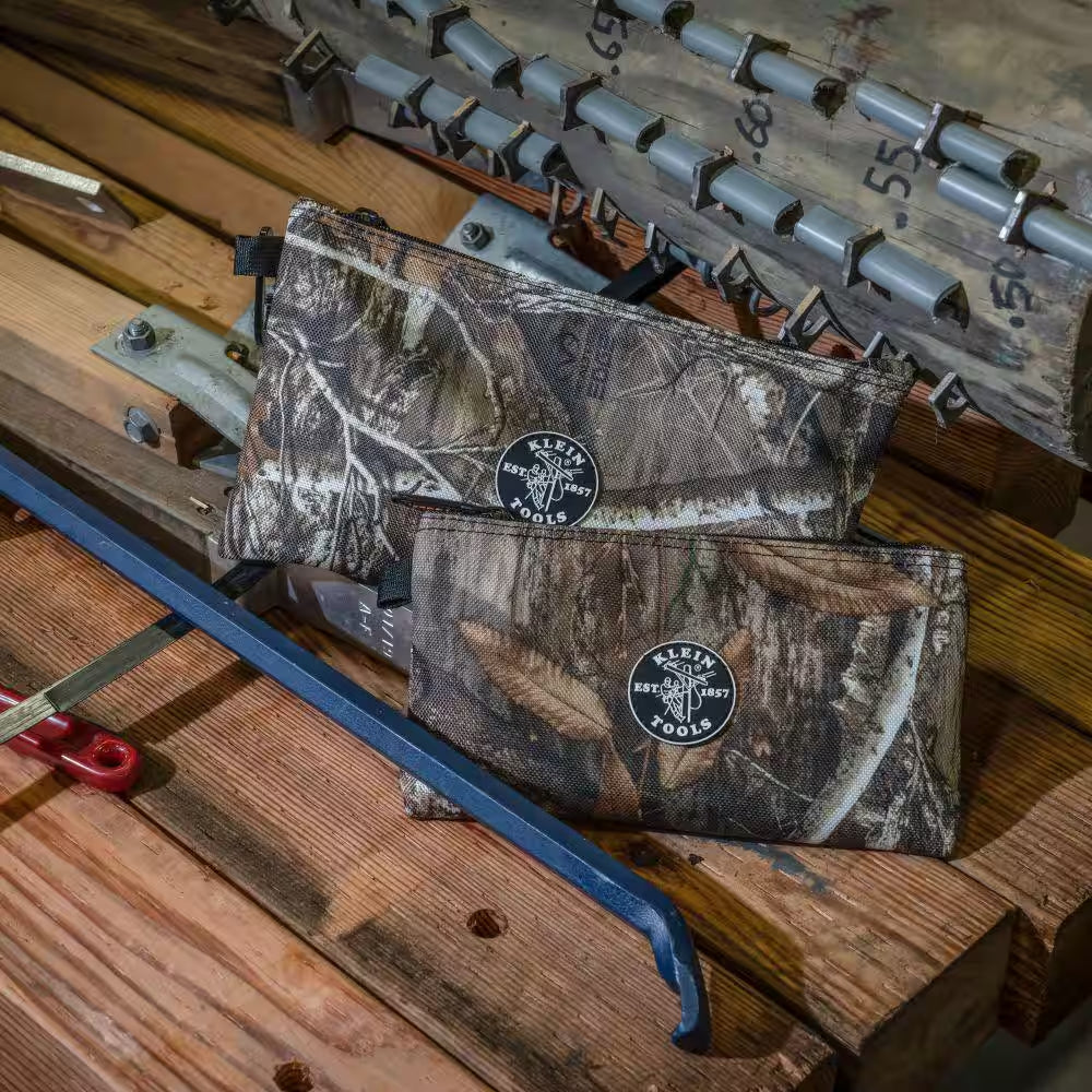 10 In. Camo Zipper Tool Bag, 2-Pack