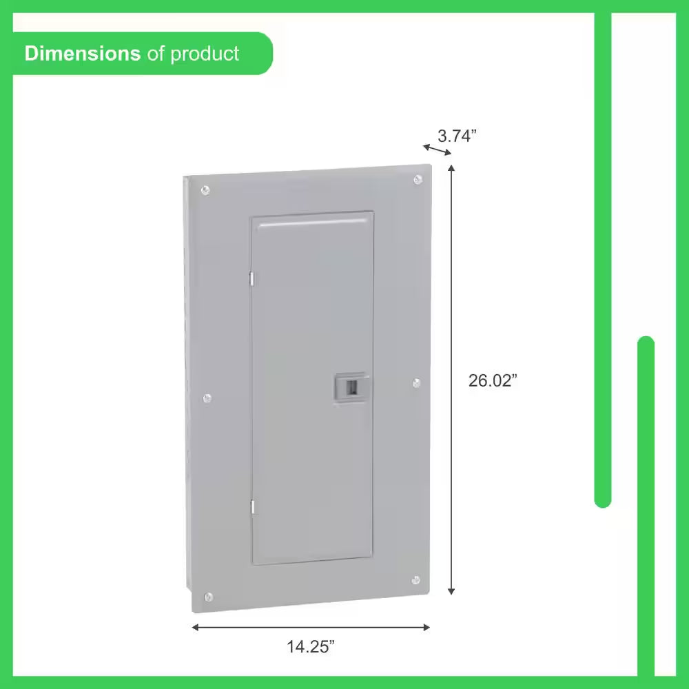 Homeline 125 Amp 20-Space 40-Circuit Indoor Main Lug Plug-On Neutral Load Center with Cover