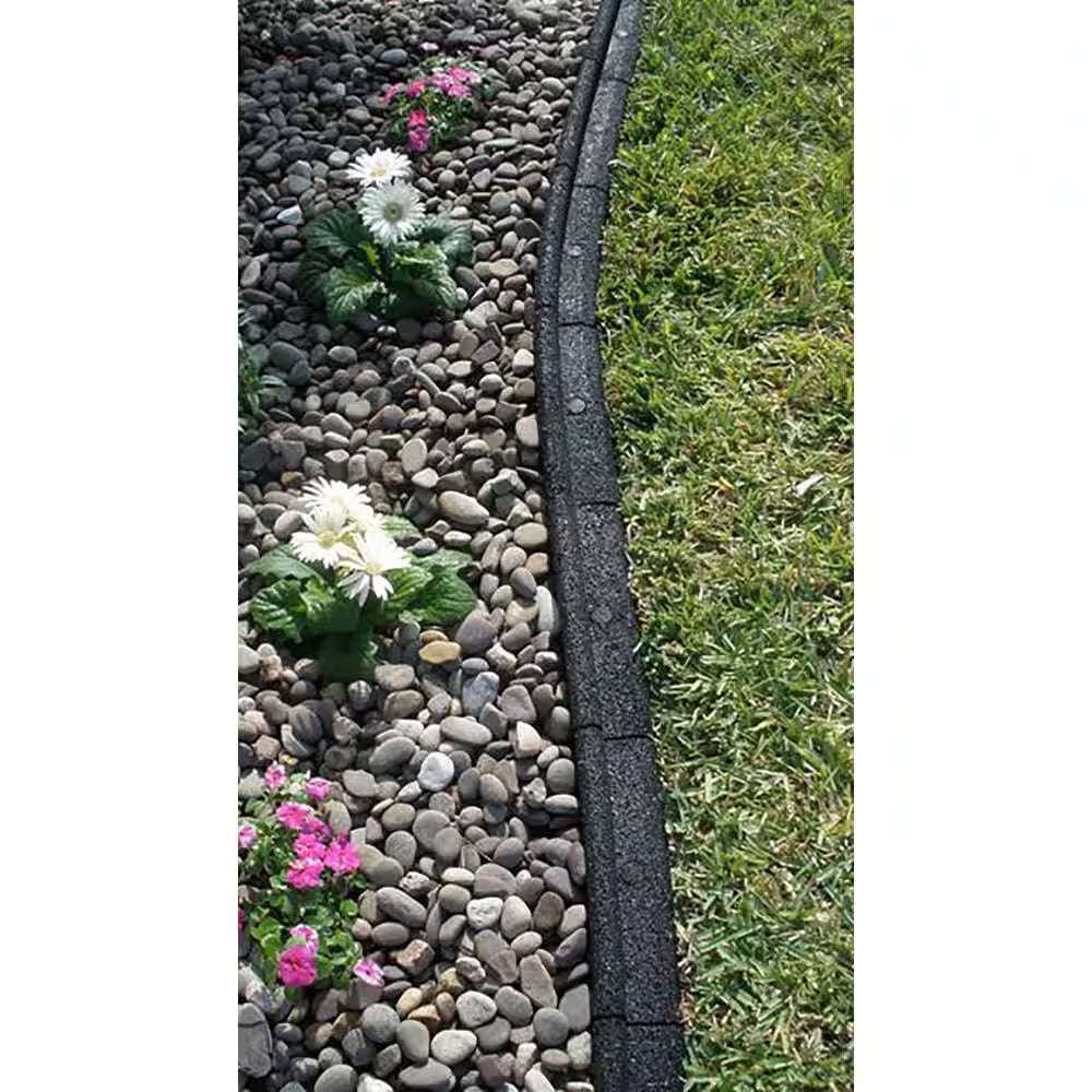 Ecoborder 4 Ft. Black Rubber Landscape Edging (6-Pack)