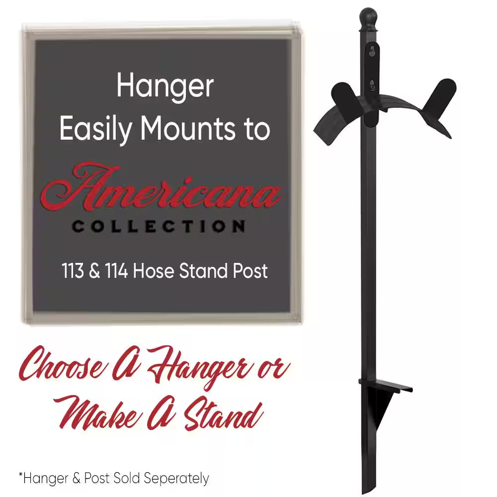 125 Ft. Black Steel Heavy-Duty Wall Mounted Garden Hose Reel