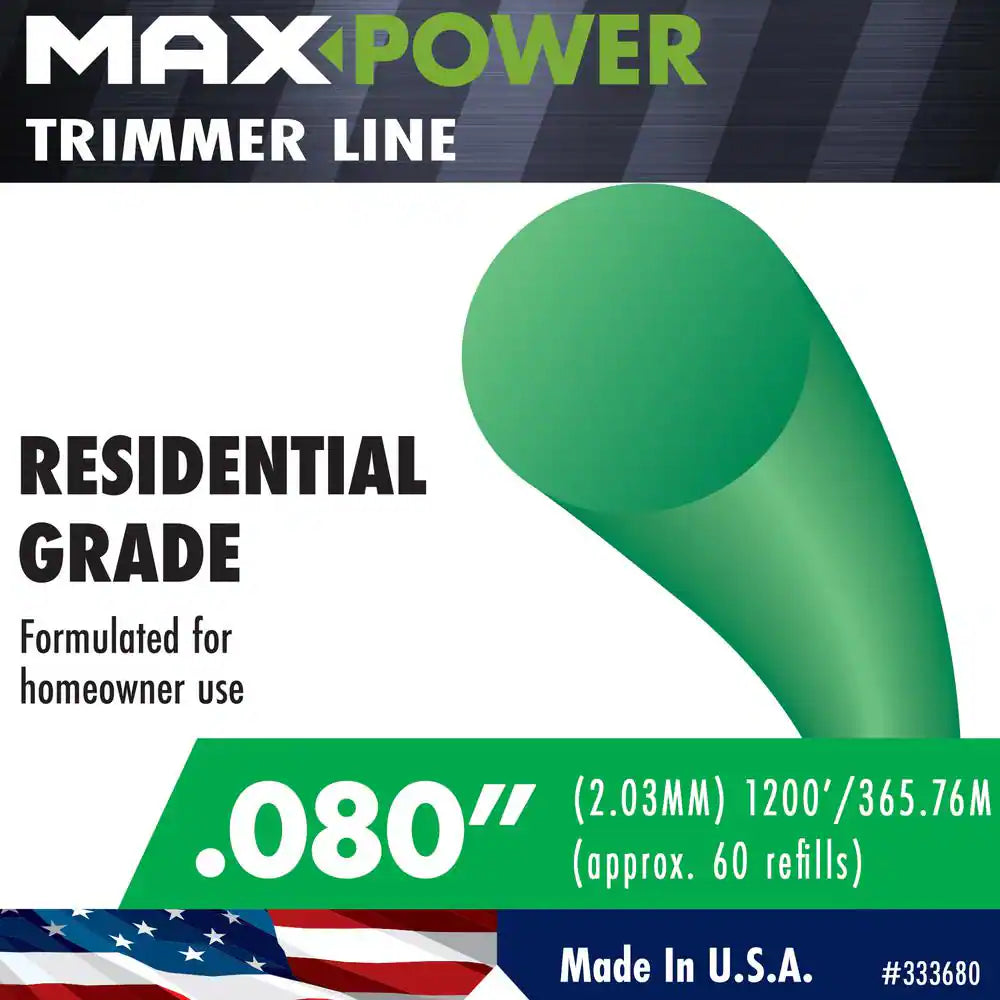 0.080 In. Dia 1200 Ft L round Trimmer Line