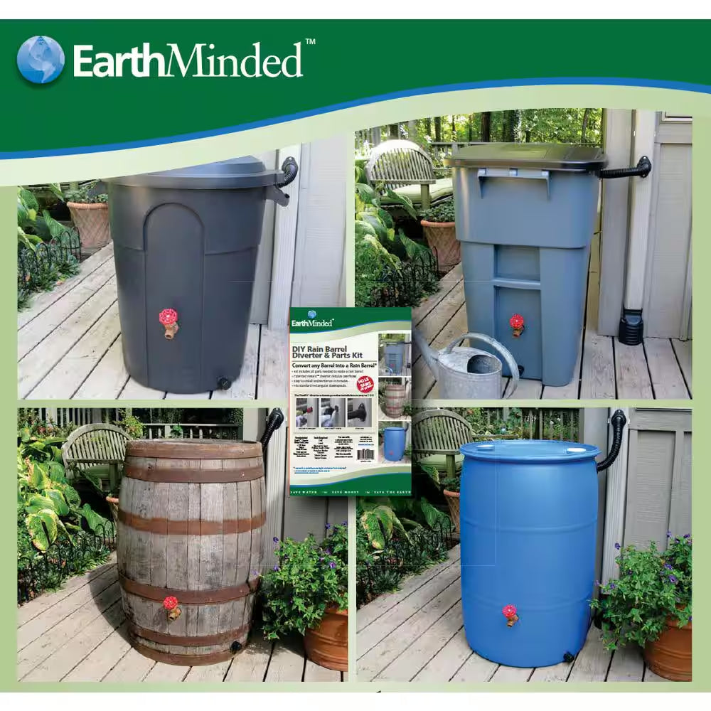 DIY Rain Barrel Diverter and Parts Kit for 3 In. X 4 In. Downspouts