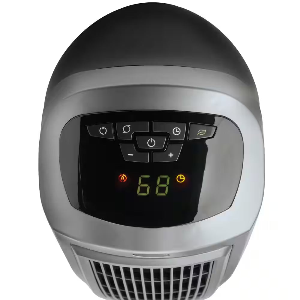 1500W 22 In. Gray Electric Tower Ceramic Space Heater with Digital Display, Thermostat and Remote Control
