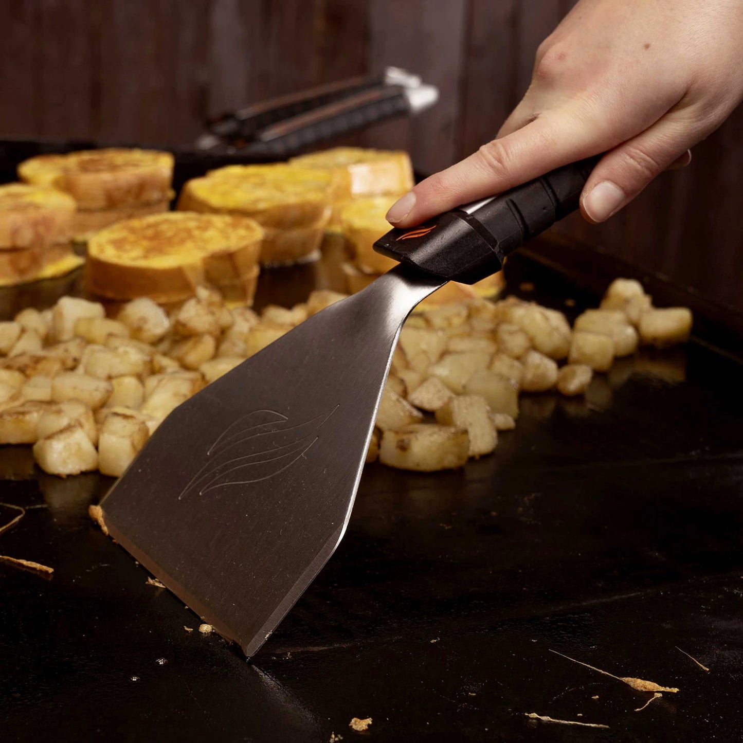 Culinary Spatulas and Scraper Toolkit 3 -Piece Stainless Steel Spatula