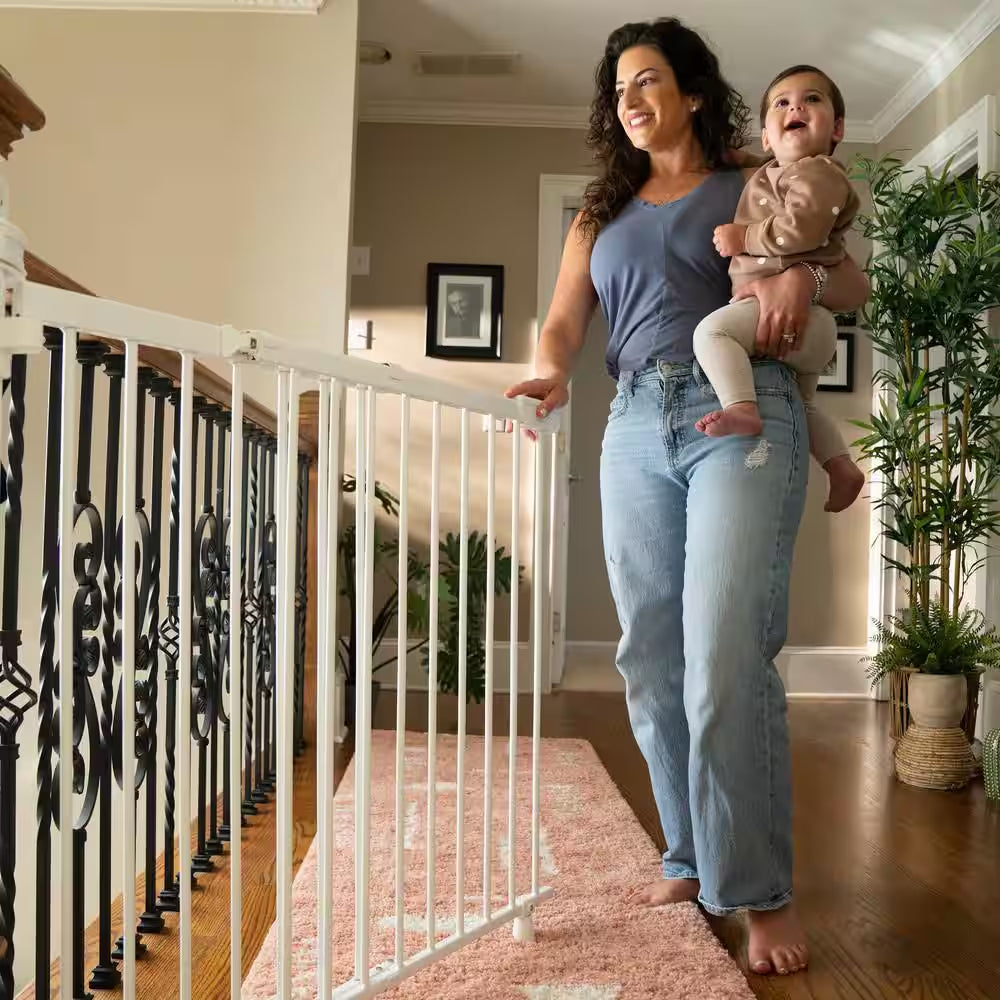 Stairway plus 46W Series Safety Pet and Baby Gate, 32 In. - 48 In. Wide, 32.5 In. Tall, Pressure or Hardware Mounted