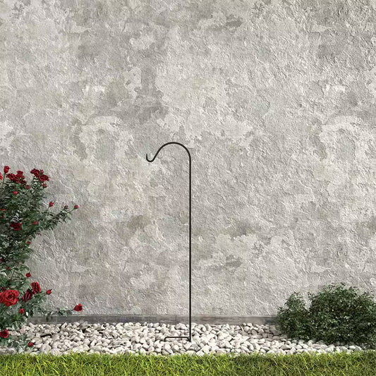 Fuchsia 64 In. Black Steel Shepherd Hook