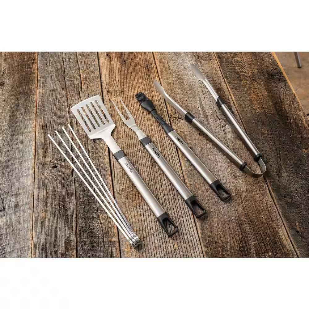 Grill Tool Set with Stainless Steel Handles (8 Piece)