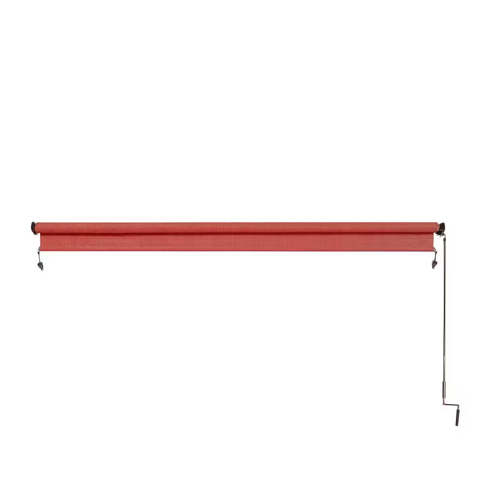 Terracotta UV Blocking Fade Resistant Fabric Exterior Roller Shade 96 In. W X 72 In. L