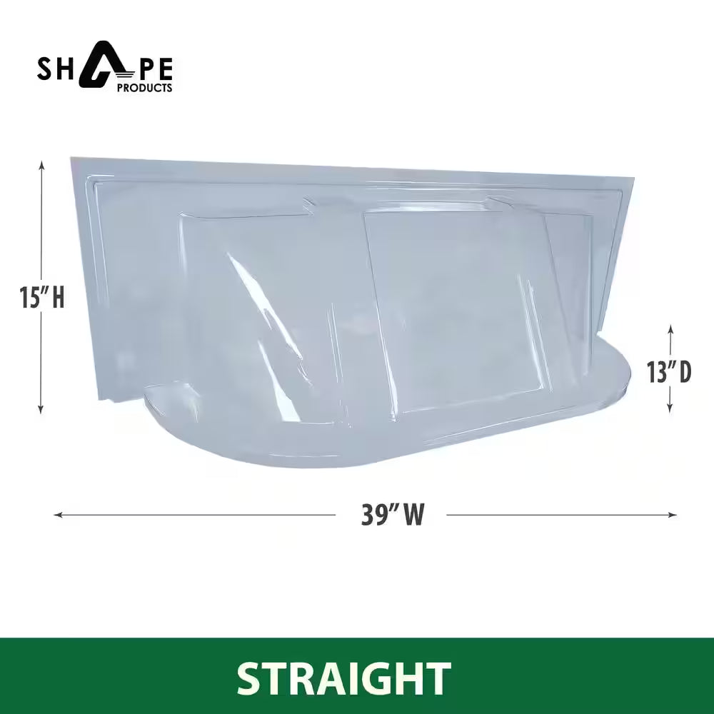 39 In. W X 13 In. D X 15 In. H Economy Straight Bubble Window Well Cover