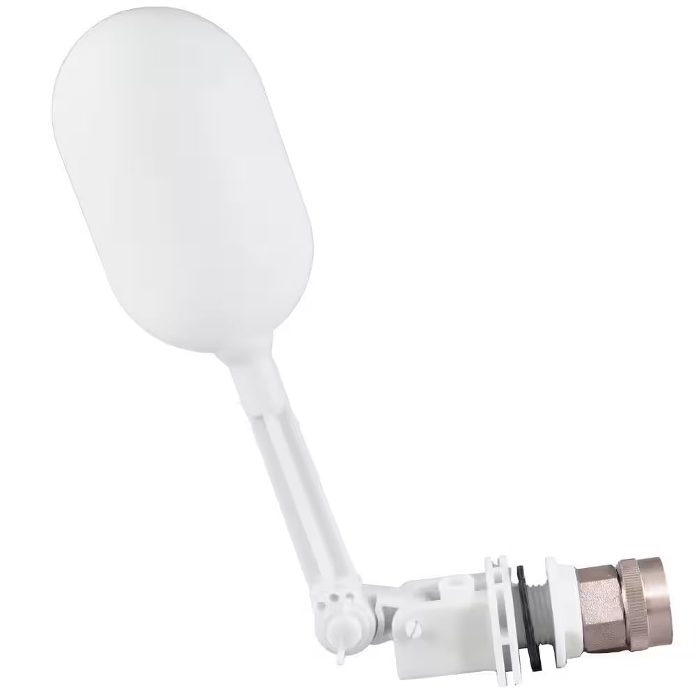 Universal Water Level Float Valve with Brass Adapter