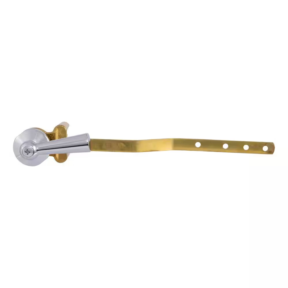 8.5 In. Heavy-Duty Solid Brass Toilet Tank Lever with Chrome Handle