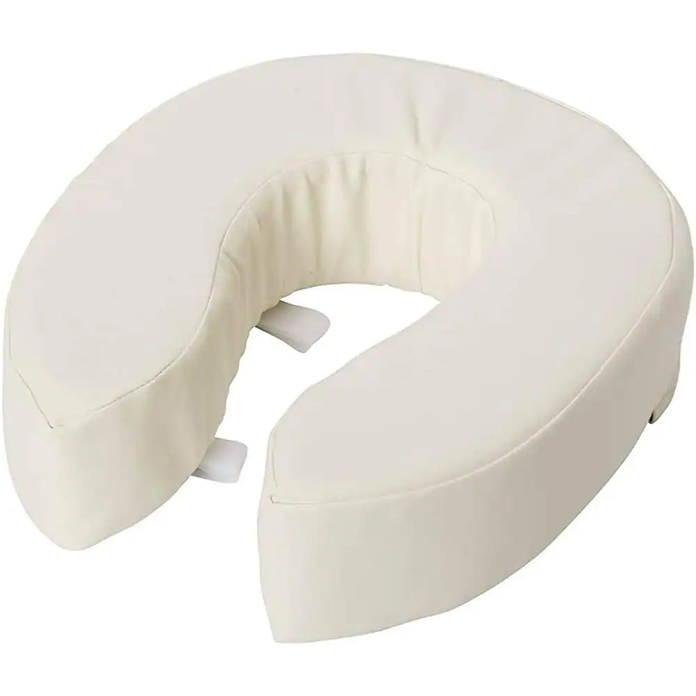 Vinyl Cushion 4 In. round Front Toilet Seat in White