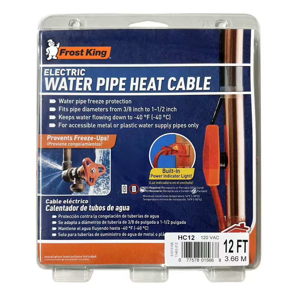 12 Ft. Electric Heat Cable Kit