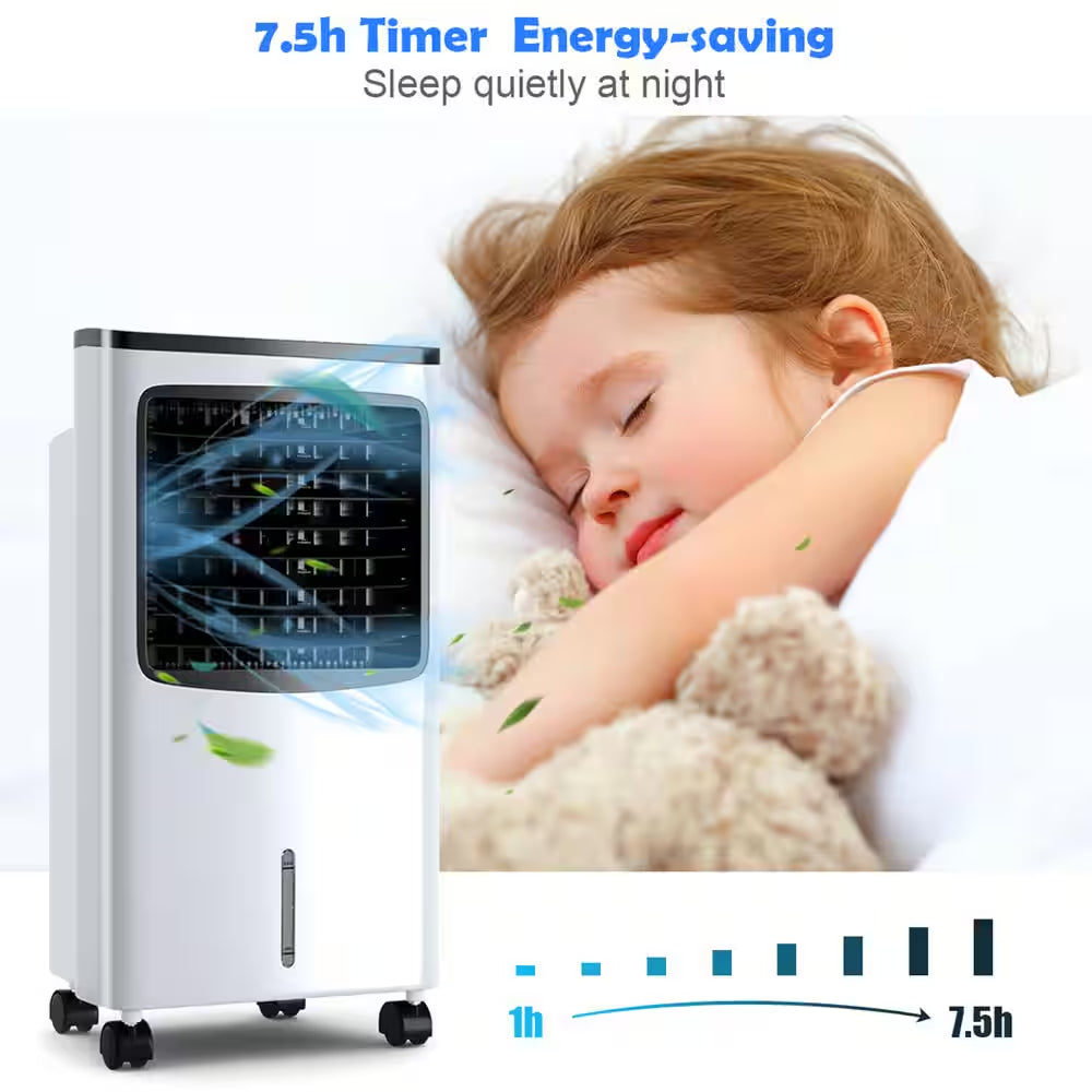 Portable Air Conditioner Evaporative Cooler Fan with 3-Modes and Speeds Home Office