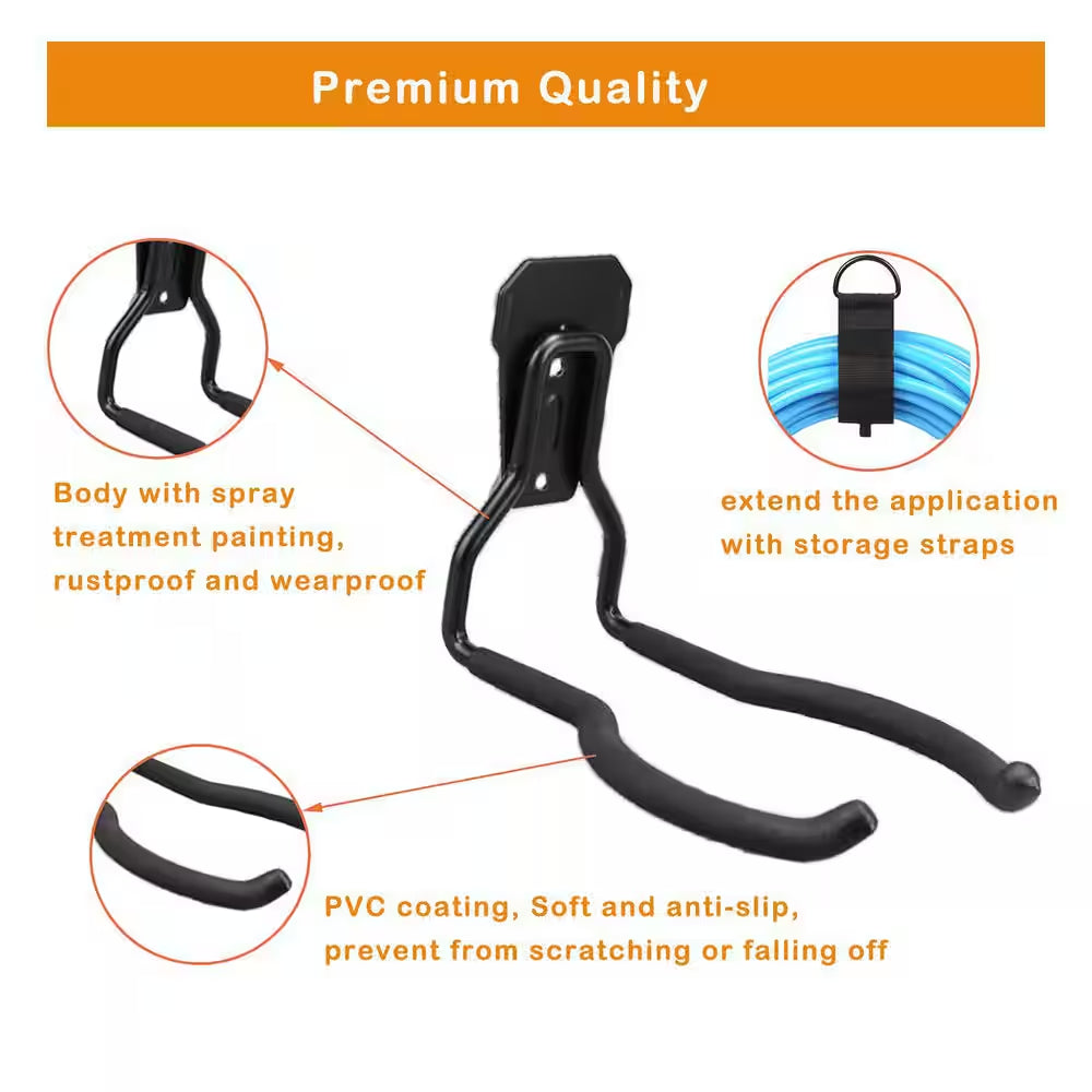 Garden Power Tool Hanger-4 Pack Heavy Duty Shed Hooks for String Trimmer, Weedeater, Tool Storage