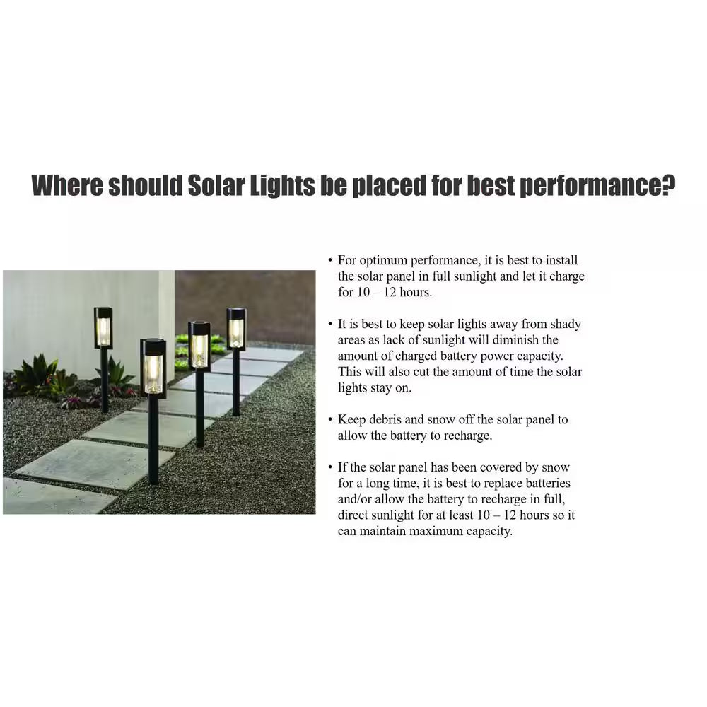 10 Lumen Black LED Weather Resistant Outdoor Solar Wall Light
