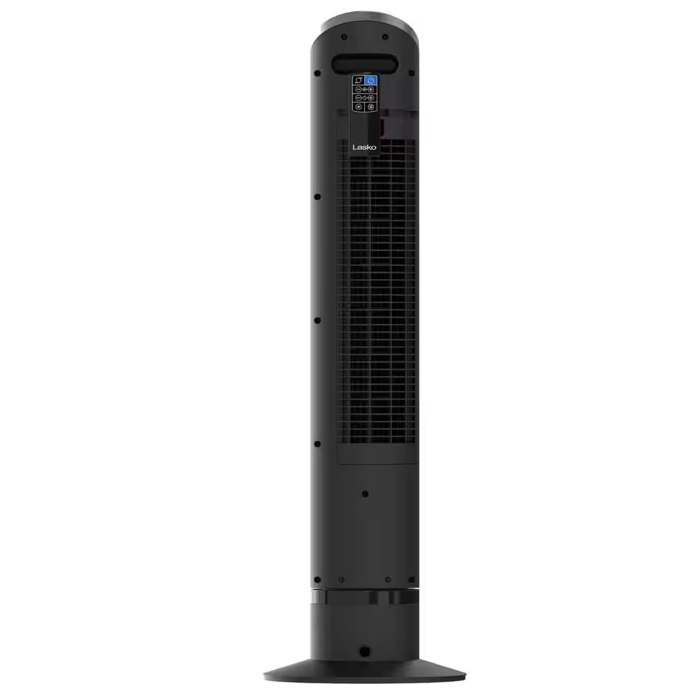 36 In. 12-Speed Oscillating Tower Fan in Black with Quiet DC Motor for Bedrooms, 4-Fan Modes, Timer, Remote, 11 In. Dia