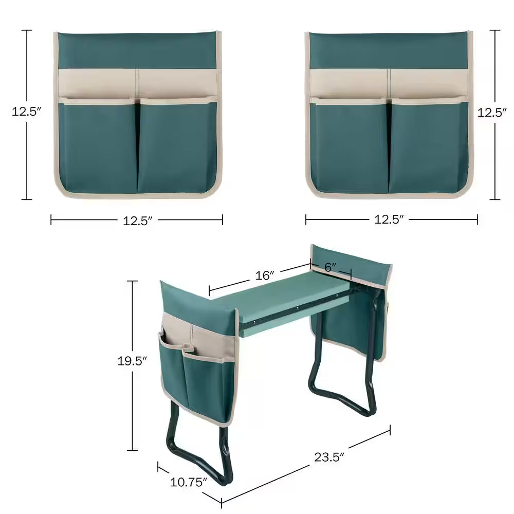 Gardening Kneeling Bench with Tool Pouches