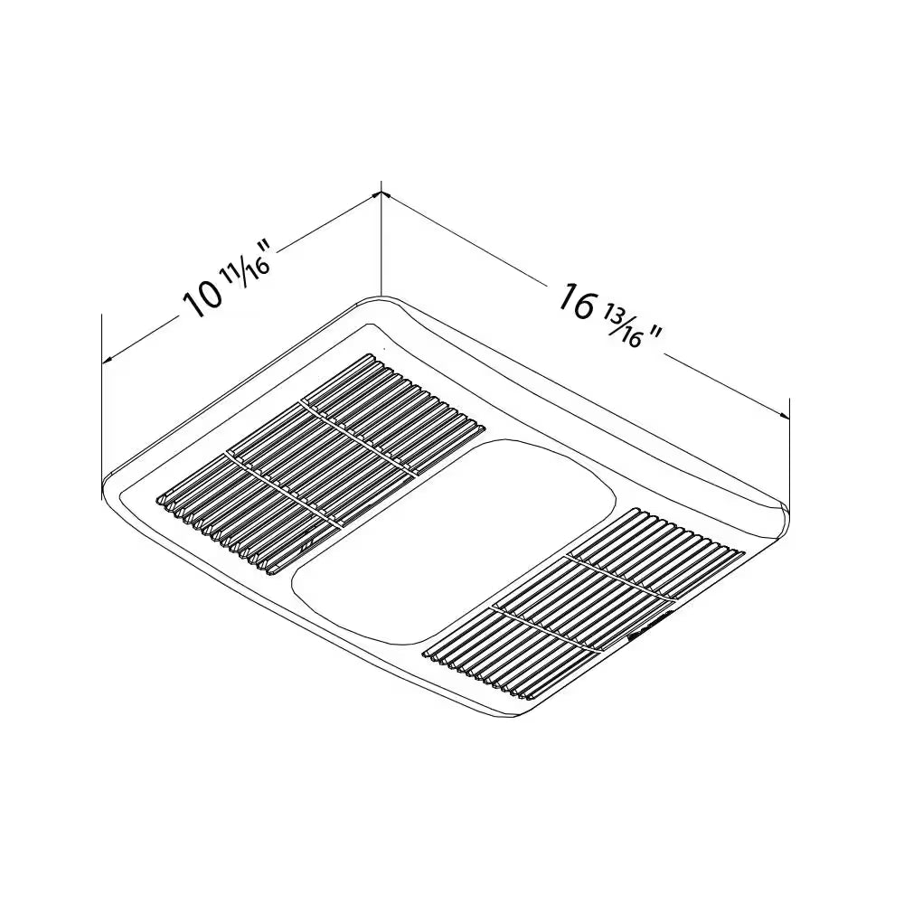 Radiance Series 80 CFM Ceiling Bathroom Exhaust Fan with Light and Heater