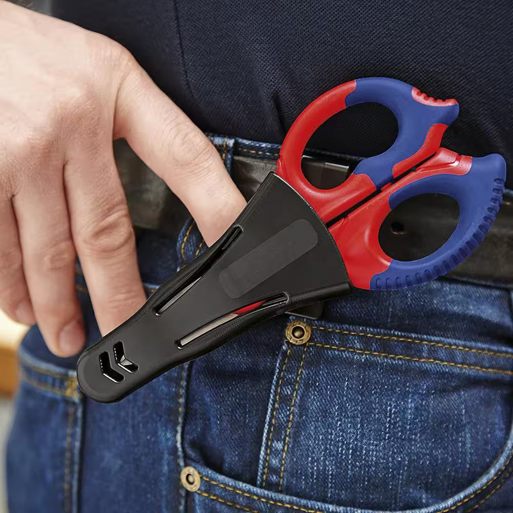6-1/4 In. Electrician'S Scissor Snips with Comfort Grip and Sheath