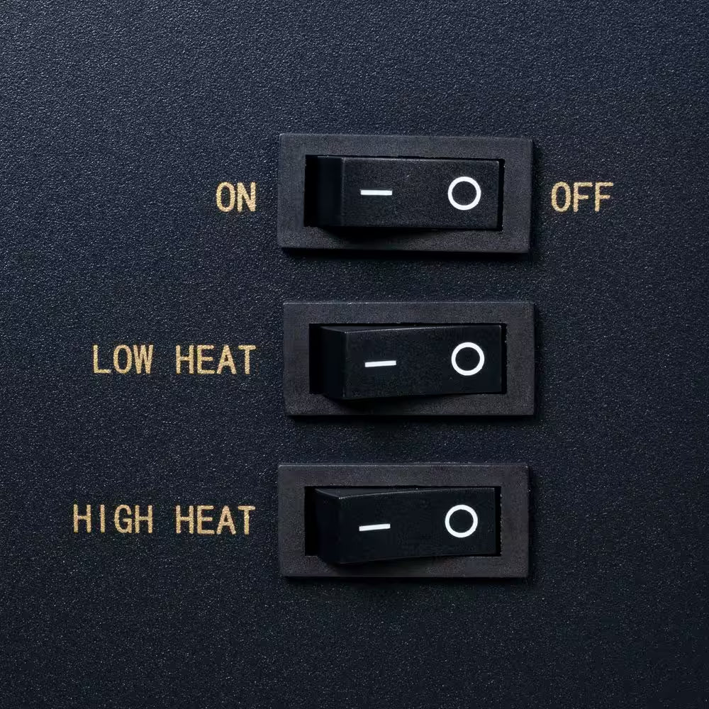 21.5 In. Freestanding Classic Electric Log Fireplace in Black