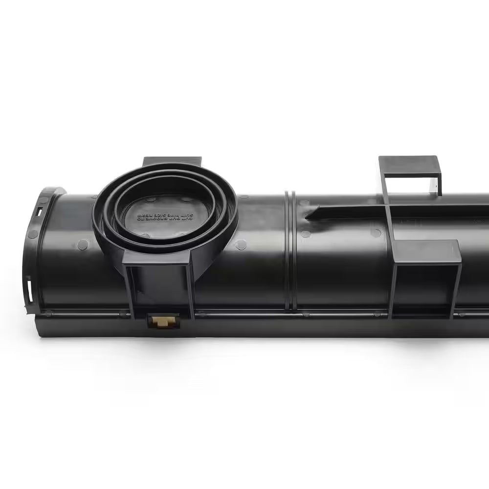 Compact Series 5.4 In. W X 3.2 In. D X 39.4 In. L Trench and Channel Drain with Black Grate