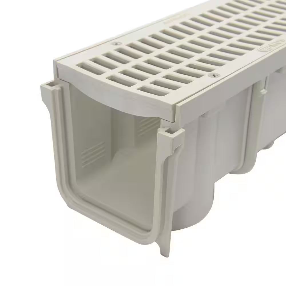 Pro Series 3 In. X 40 In. Plastic Channel Drain Kit with Grate