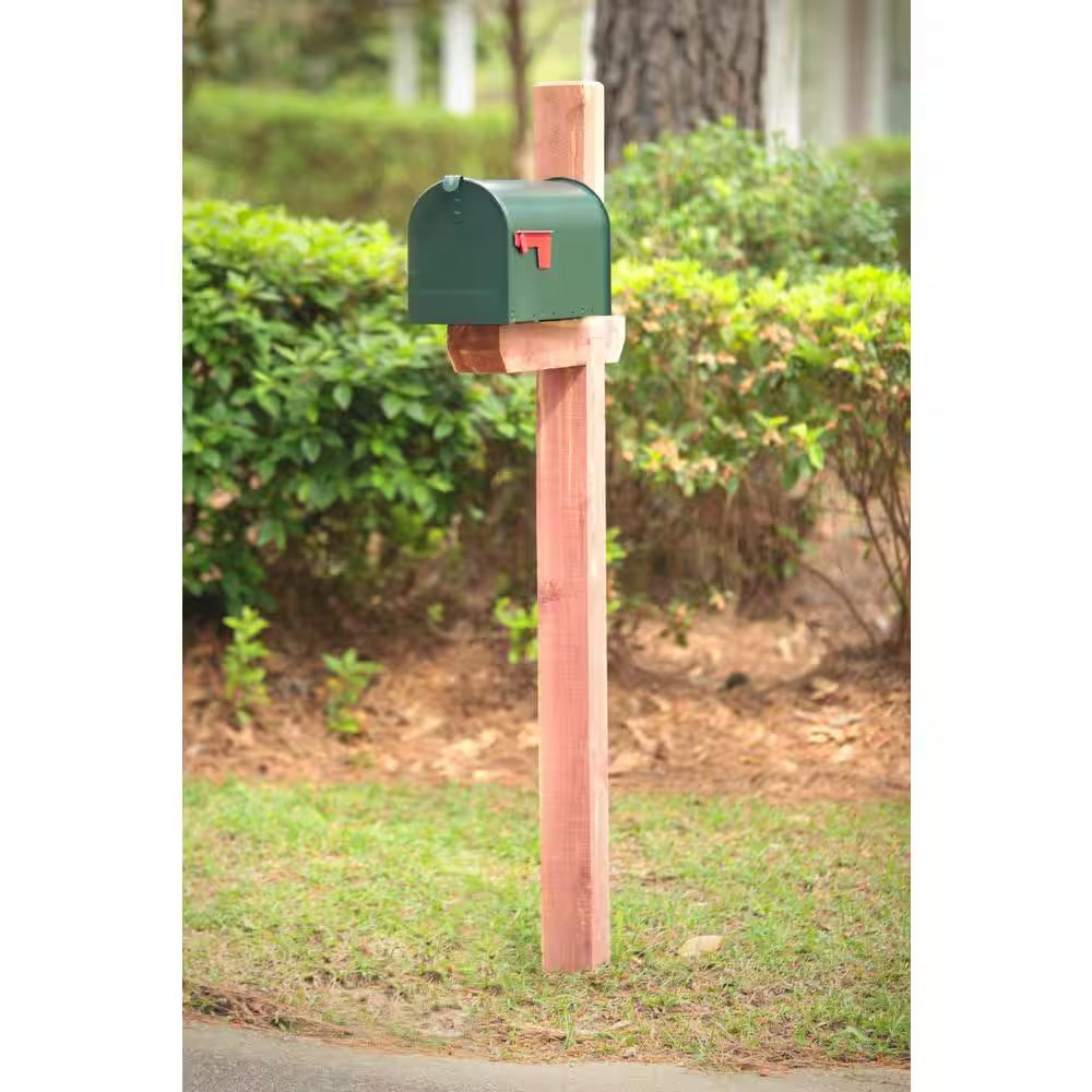 Cedar Deluxe, Drive-In, Crossarm, Mailbox Post Kit, Natural