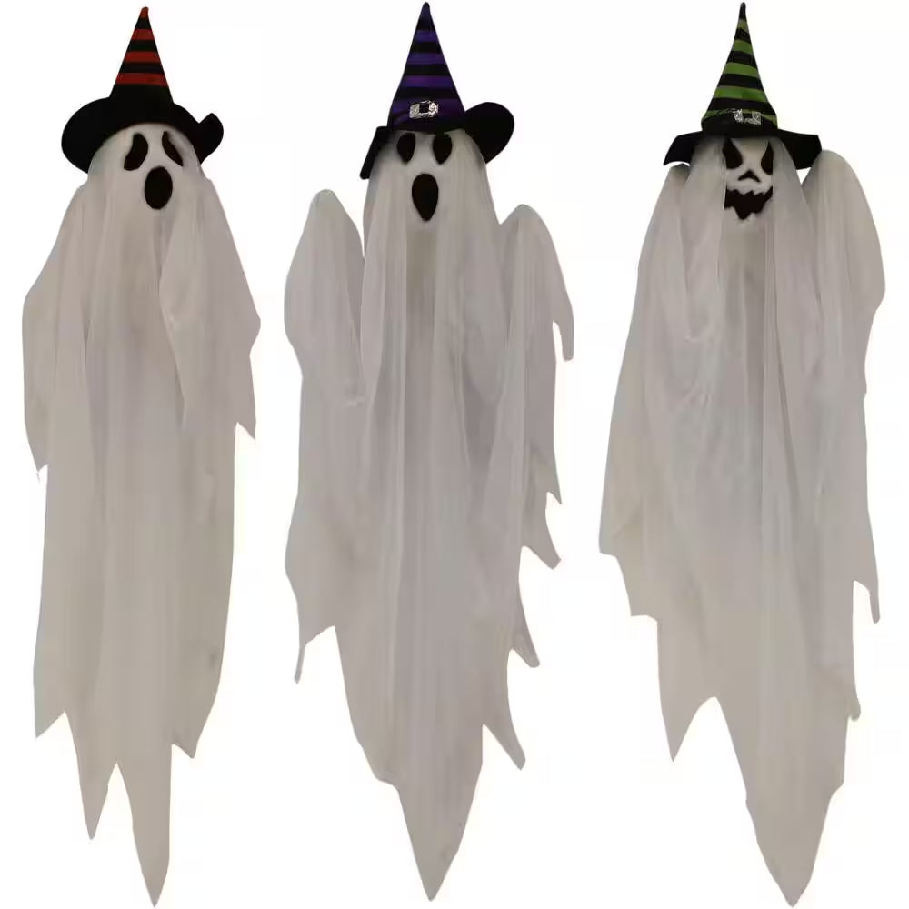 26 In. Hanging Ghosts Set of 3 Halloween Prop