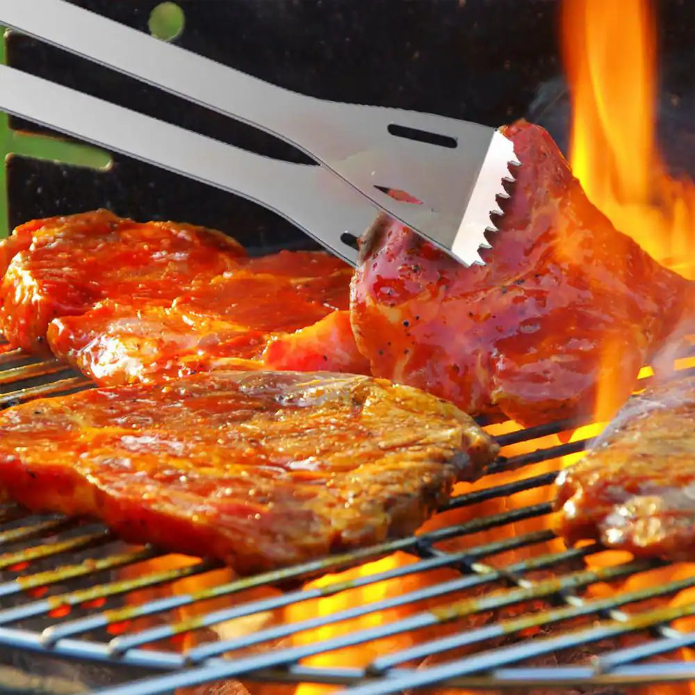 Stainless Steel BBQ Grill Tool Set with Storage Case